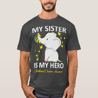 My Sister is My Hero Childhood Cancer Awareness T-Shirt