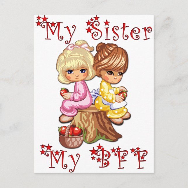 My Sister My BFF Postcard (Front)