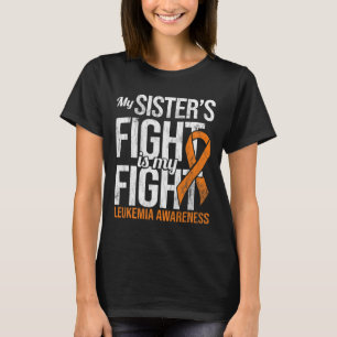 My Sister's Fight My Fight Leukaemia Awareness Rib T-Shirt