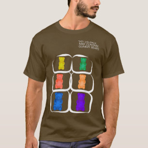 My Sixpack May Contain Gummy Bear Funny Candy 1514 T-Shirt