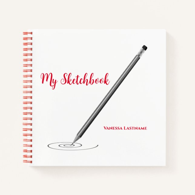 My Sketchbook & Notes with Name Personalisation Notebook (Front)