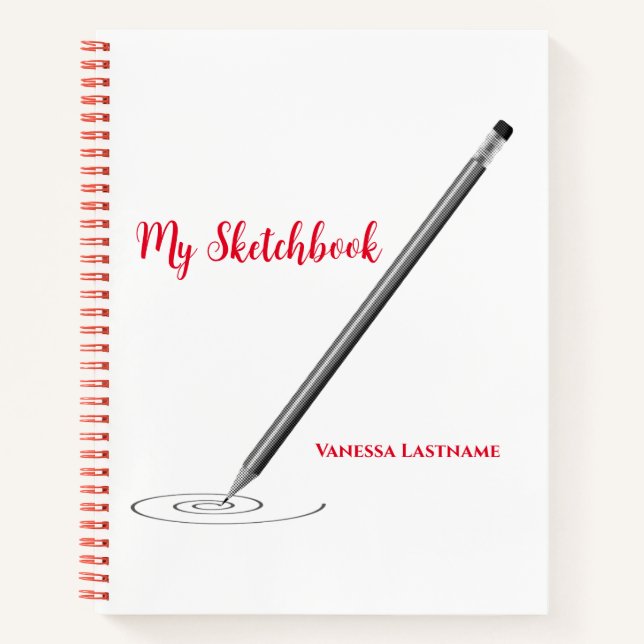 My Sketchbook with Name Personalisation Notebook (Front)