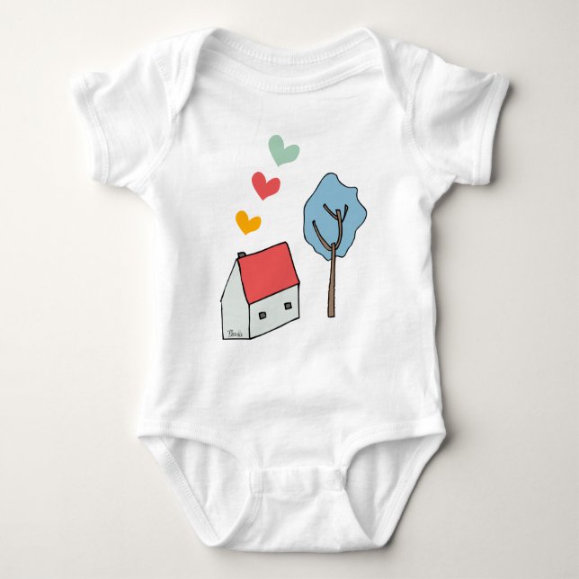 My small house baby bodysuit (Front)