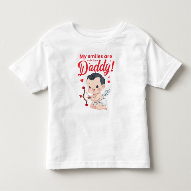 My Smiles Are Only for Daddy Baby Valentine tshirt (Front)