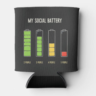 My Social Battery introvert Social Humour Can Cooler