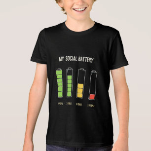 My Social Battery introvert Social Humour Tri-Blend Shirt