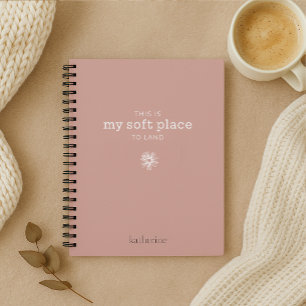 My soft place to land spiral journal notebook