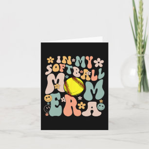 My Softball Mum Era Mum Groovy Life Game Day Vibes Card