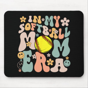 My Softball Mum Era Mum Groovy Life Game Day Vibes Mouse Pad