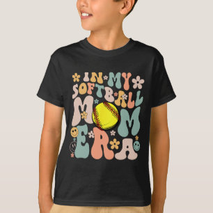 My Softball Mum Era Mum Groovy Life Game Day Vibes T-Shirt