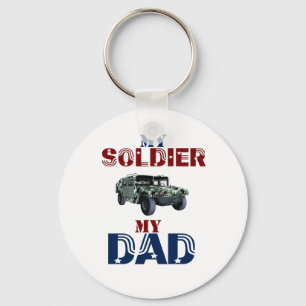 My Soldier My Dad Hummer Key Ring