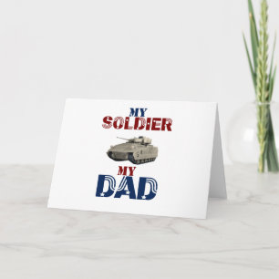 My Soldier My Dad Tank Holiday Card