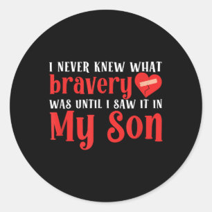 My Son Chd Warrior Mother Congenital Heart Disease Classic Round Sticker