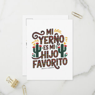 My Son In Law is Favourite Child Invitation Postcard