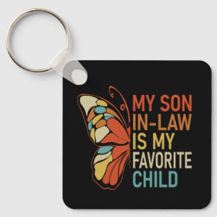 My Son-In-Law Is My Favorite Child Funny Retro Key Ring