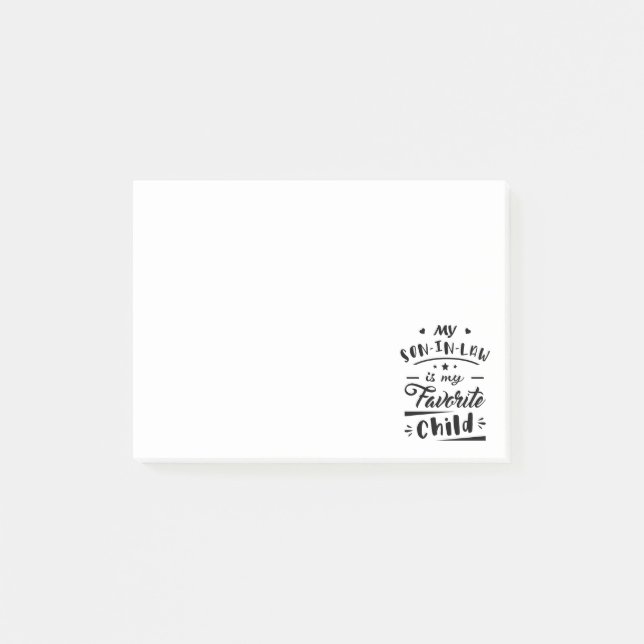 My son in law is my favourite child post-it notes (Front)