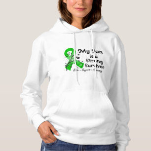 My Son is a Strong Survivor Green Ribbon Hoodie