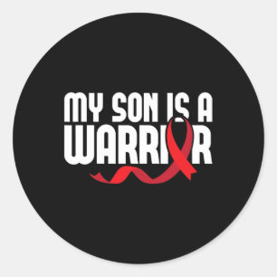 My Son Is A Warrior Sickle Cell Anaemia Awareness Classic Round Sticker