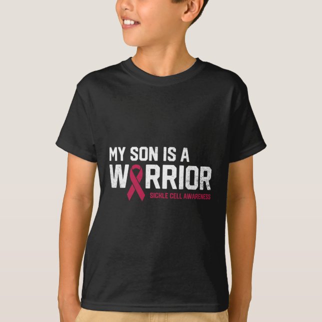 My Son is a Warrior Sickle Cell Anaemia Awareness  T-Shirt (Front)