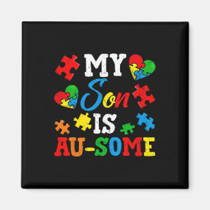 My Son Is Au-some Autism Awareness Momth Support  Magnet