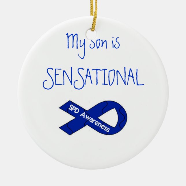 My Son Is Sensational SPD Awareness Ornament (Front)