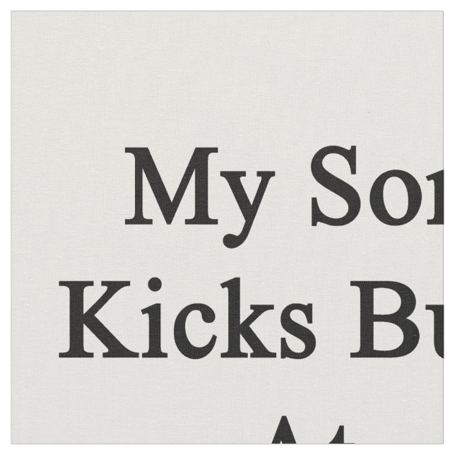 My Son Kicks Butt At Surfing Fabric (Close Up)