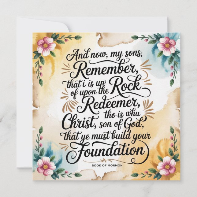 My Son Remembers Invitation (Front)