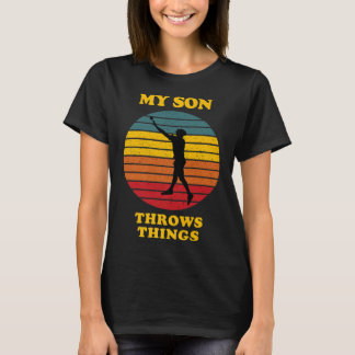 My Son Throws Thing Track Parents Shotput Premium T-Shirt