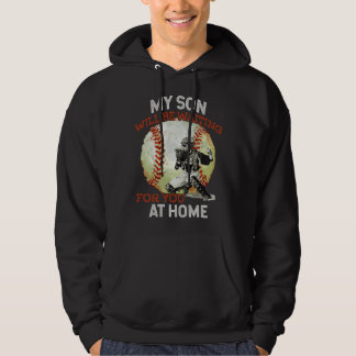 My Son Will Be Waiting on You At Home Baseball Cat Hoodie