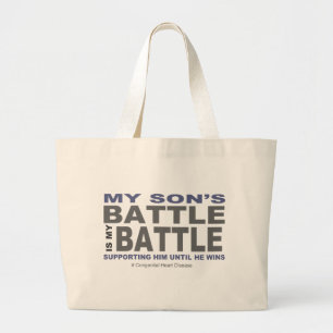 My Son's Battle Large Tote Bag