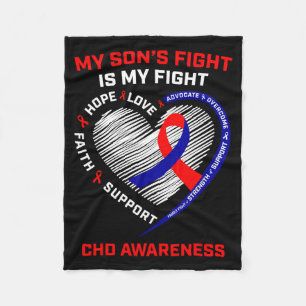 My Sons Fight Is My Fight Chd Heart Disease Awaren Fleece Blanket