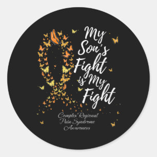 My Son's Fight Is My Fight Crps Awareness Classic Round Sticker