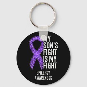 My Son's Fight Is My Fight Epilepsy Awareness 3 Key Ring
