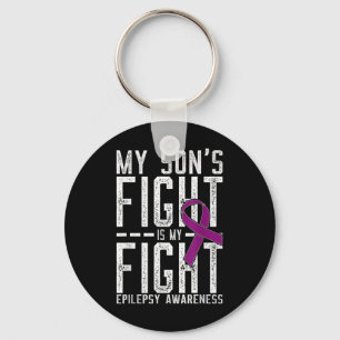 My Sons Fight Is My Fight Epilepsy Awareness Key Ring