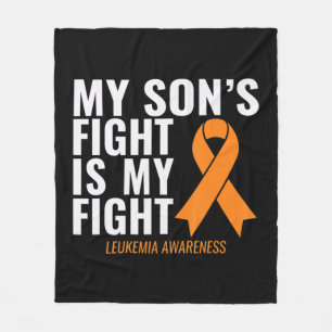 My Son's Fight is My Fight Leukaemia Awareness Fleece Blanket