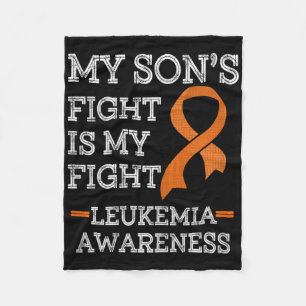 My Son's Fight Is My Fight Leukaemia Awareness Gif Fleece Blanket