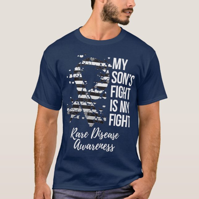 My Sons Fight Is My Fight Rare Disease Awareness T-Shirt (Front)