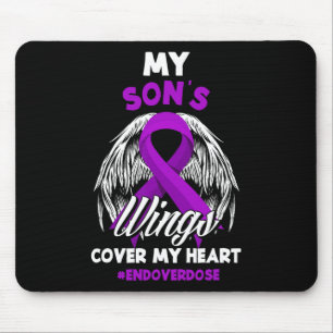 My Son's Wings Cover My Heart End Overdose Mouse Pad
