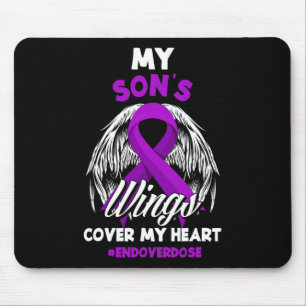 My Son's Wings Cover My Heart End Overdose Mouse Pad