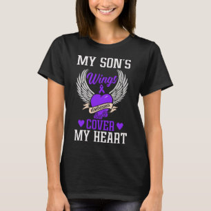 My Son's Wings Cover My Heart - Overdose Awareness T-Shirt