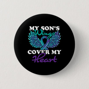 My Son's Wings Cover My Heart Suicide Prevention A 6 Cm Round Badge