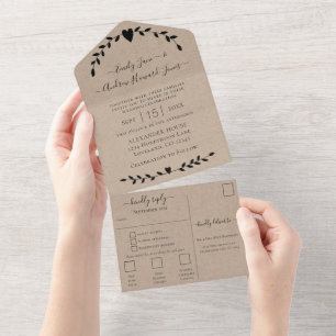 My Soul Has Found the One I Love Forest Wedding All In One Invitation
