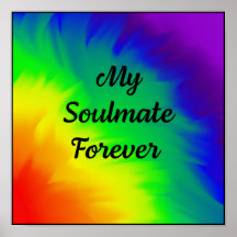 My Soulmate Forever Rainbow Love Wall Art