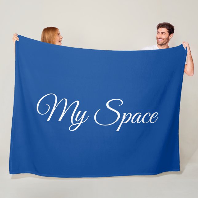 My Space blue Fleece Blanket (In Situ)