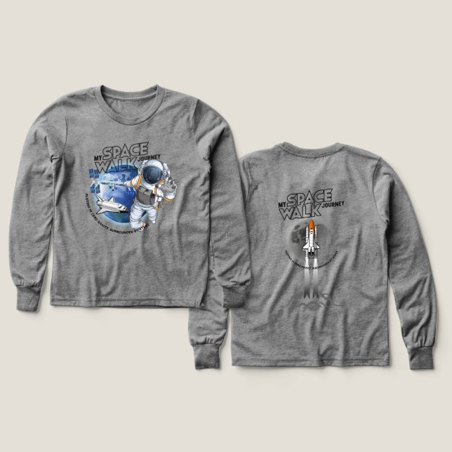 My spacewalk Journey | Kids Long Sleeve (Design Front & Back)