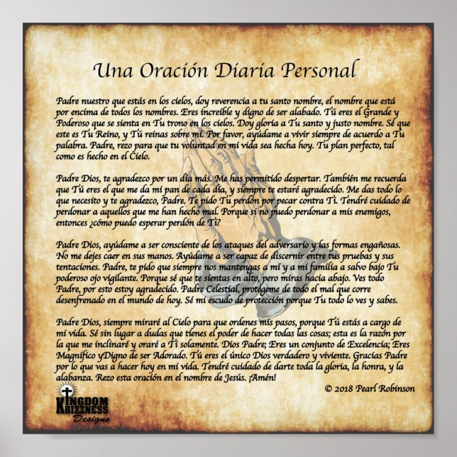 My Spanish Daily Prayer Collection poster 8x10 (Front)