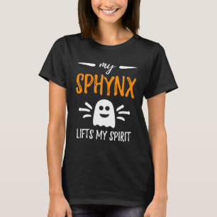 My Sphynx Lifts My Spirit Cat Mom Halloween T-Shirt
