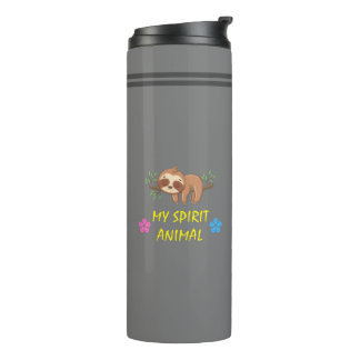 My Spirit Animal | Cute Sleeping Sloth Coffee  Thermal Tumbler