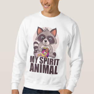 MY SPIRIT ANIMAL Funny Panda Racoon Eat Trash Mem Sweatshirt