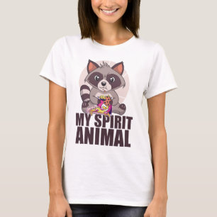 MY SPIRIT ANIMAL Funny Panda Racoon Eat Trash Mem T-Shirt